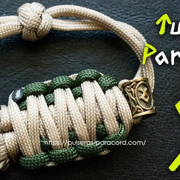 Como hacer un llavero paracord con runa vikinga y nudo cobra