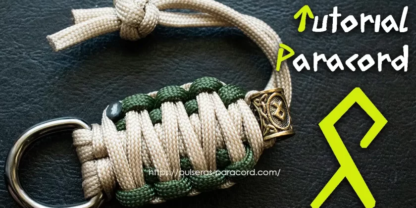 Como hacer un llavero paracord con runa vikinga y nudo cobra