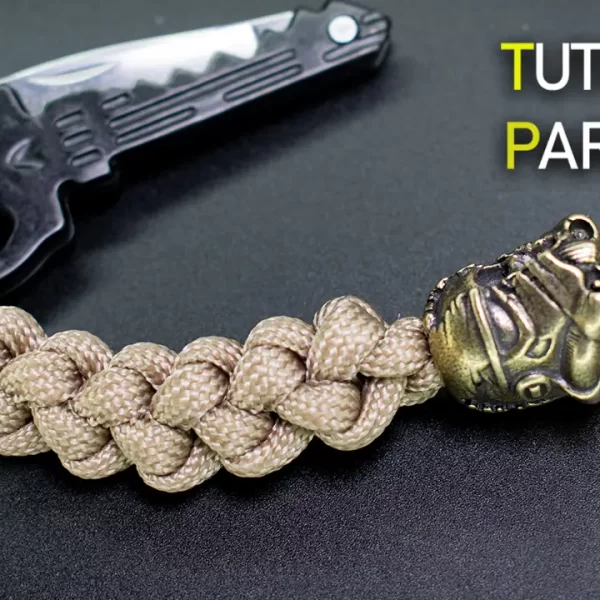 Llavero de paracord con nudo cadena sinnet