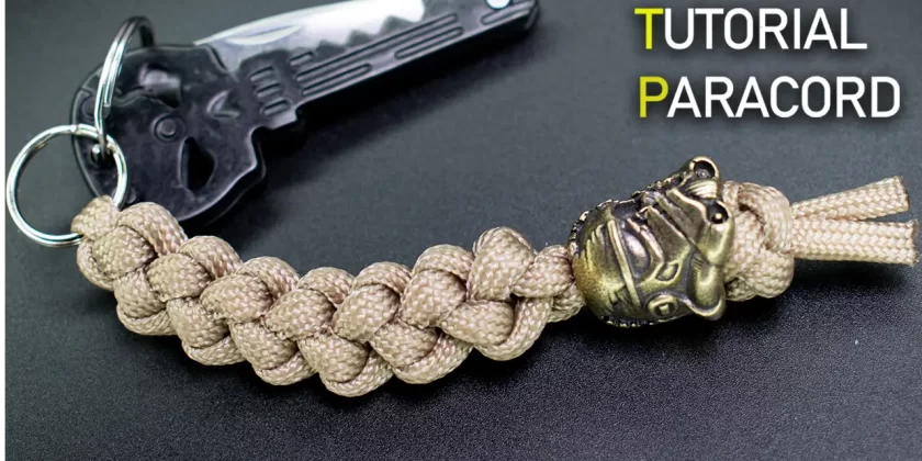 Llavero de paracord con nudo cadena sinnet