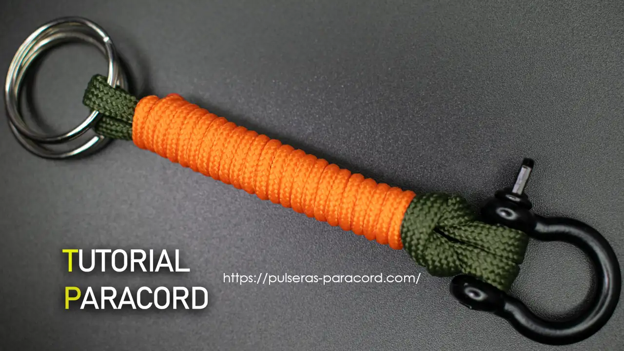 Llavero paracord doble anillo estilo marinero