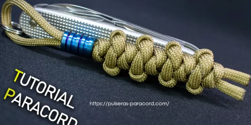 Llavero paracord fácil de hacer - nudo rey cobra