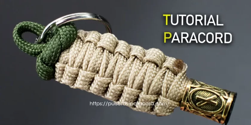 Llavero paracord nudo cobra comprimido2