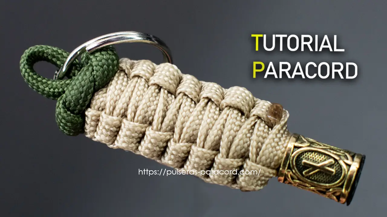 Llavero paracord nudo cobra comprimido2