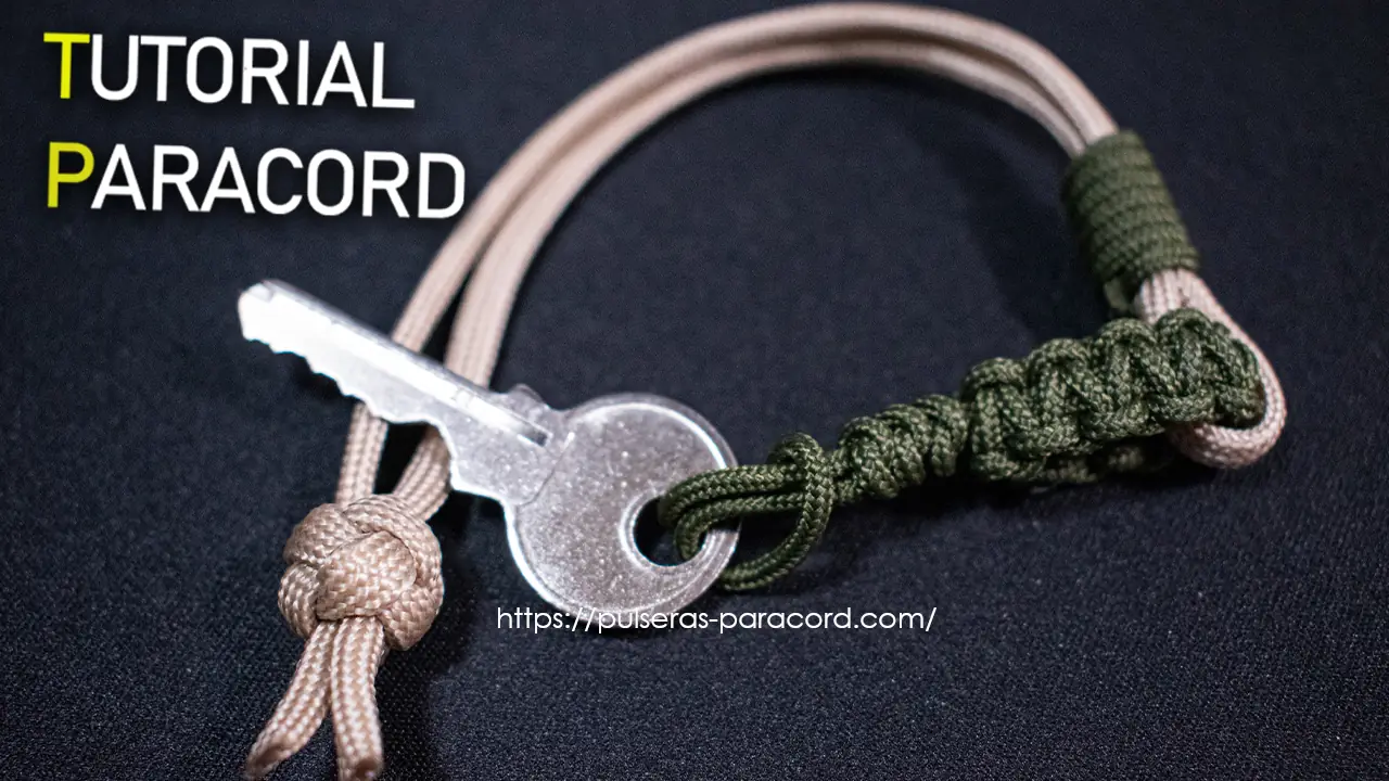 Llavero paracord nudos serpiente, cobra, diamante y corredizo. paracord