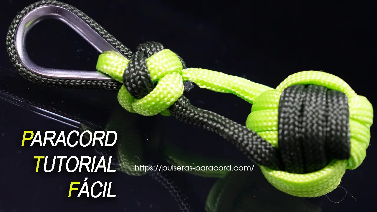 Llavero paracord puño de mono con guardacabo