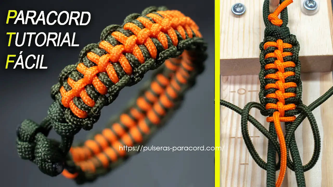 Nudo espinazo pulsera con cuerda paracord muy fácil