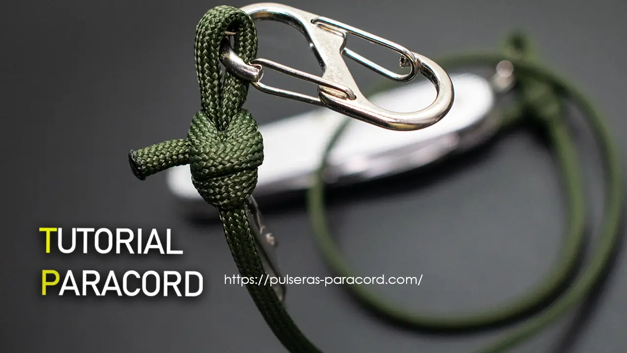Nudo paracord doble dragón - Nudo para pulseras o Nudo para llaveros