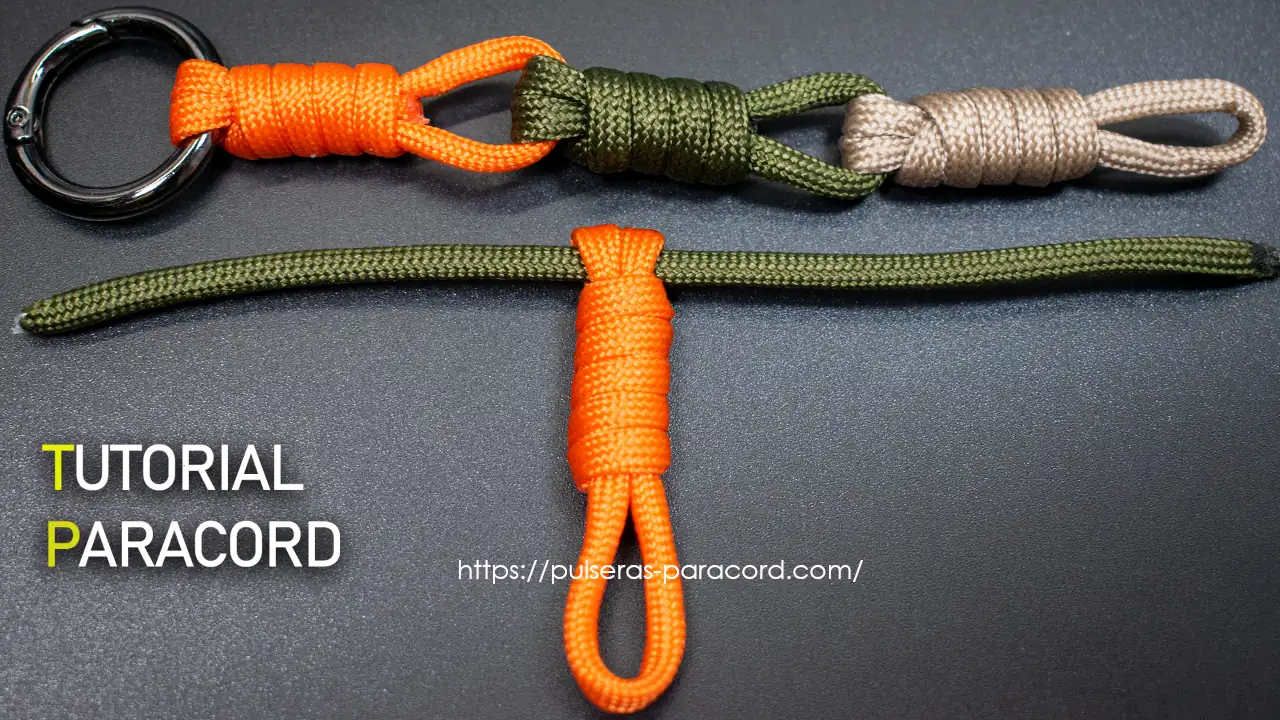 Nudos para llaveros con paracord muy fácil de hacer Con sobras de paracord