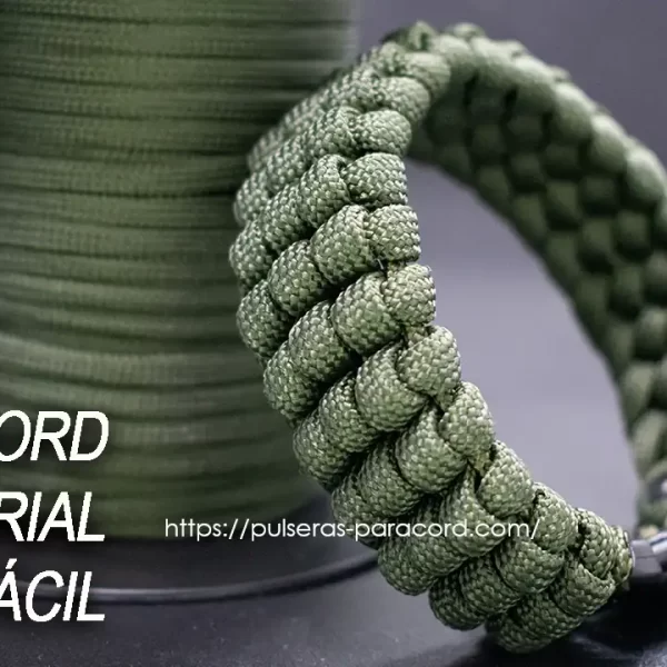 Pulsera de paracord con nudo de rueda
