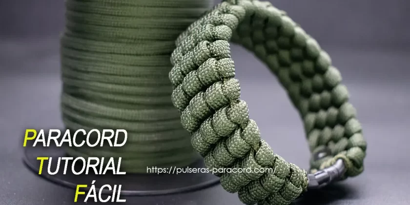 Pulsera de paracord con nudo de rueda