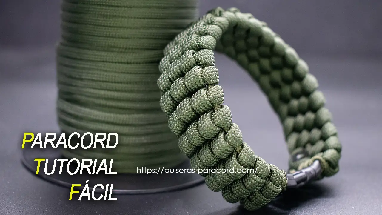 Pulsera de paracord con nudo de rueda