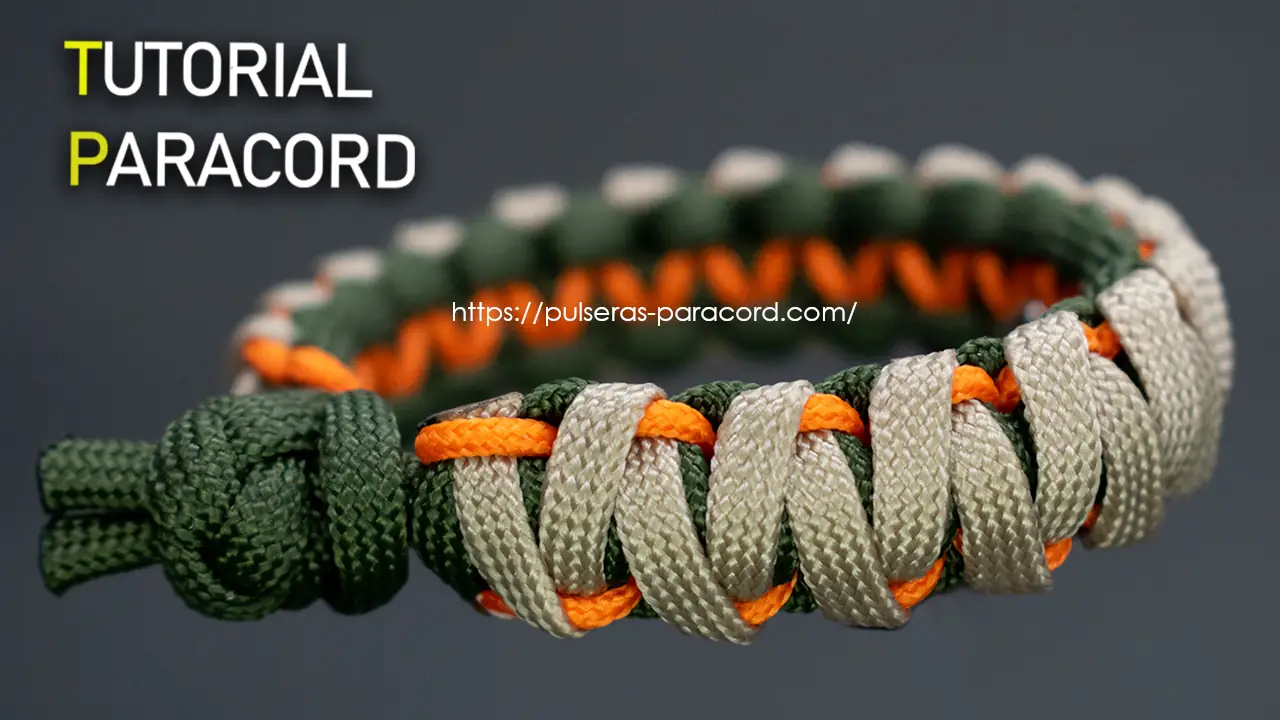 Pulsera paracord cobra modificada sin broche