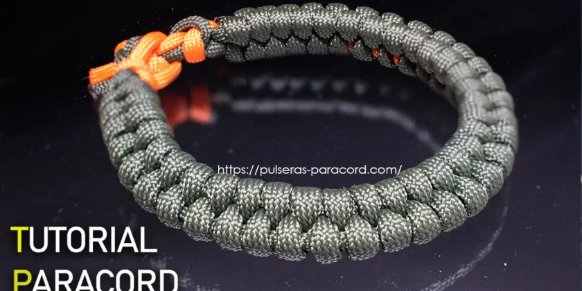 Pulsera paracord nudo cascabel o nudo Rattlesnake