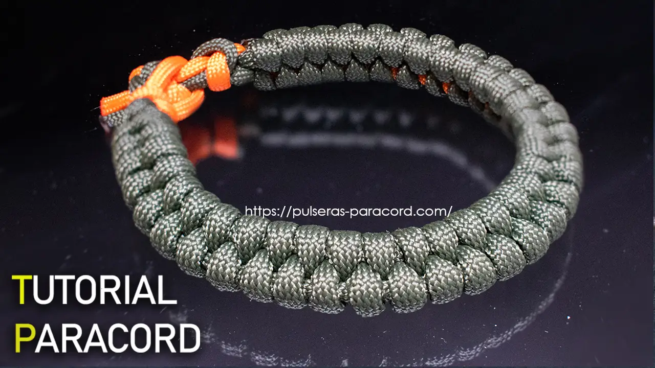 Pulsera paracord nudo cascabel o nudo Rattlesnake