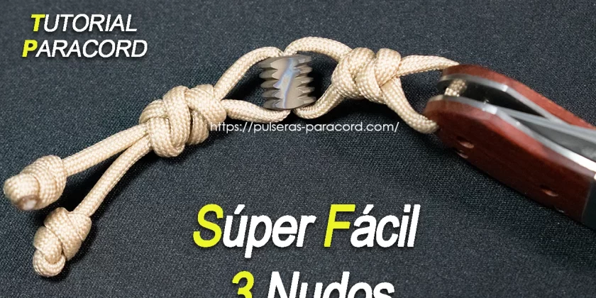 Simple llavero paracord o landyard paracord para tu navaja de bolsillo