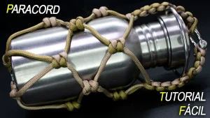 Malla de botella paracord con nudo de serpiente