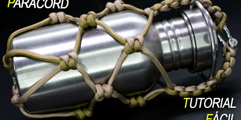 Malla de botella paracord con nudo de serpiente