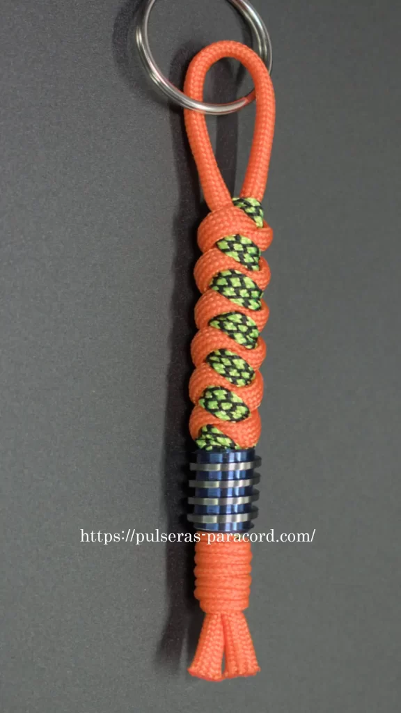 Llavero paracord con TITANIO | Nudo serpiente fácil de hacer