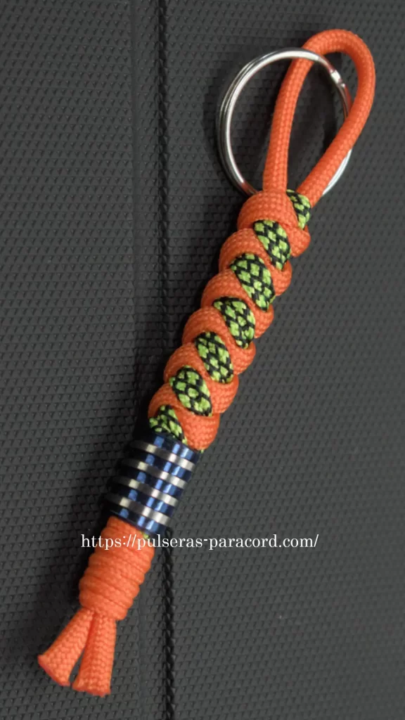 Llavero paracord con TITANIO | Nudo serpiente fácil de hacer