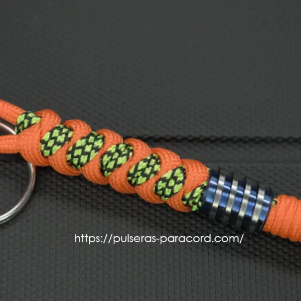 Llavero paracord con TITANIO | Nudo serpiente fácil de hacer
