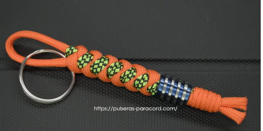 Llavero paracord con TITANIO | Nudo serpiente fácil de hacer